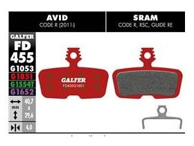 GALFER Sram Avid Code Wet Weather Disc Brake Pads (red) FD455G1851