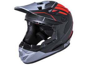 KALI PROTECTIVES Zoka Full Face Helmet in Red & Grey