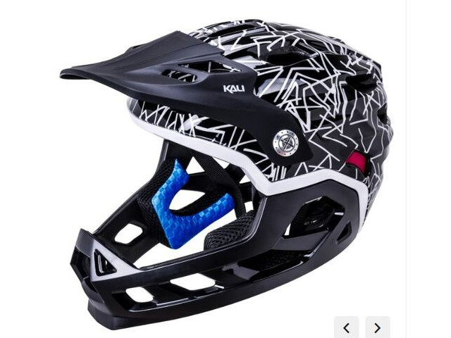 KALI PROTECTIVES Maya Child 50-54cm Full Face with detachable chin piece in Mono click to zoom image
