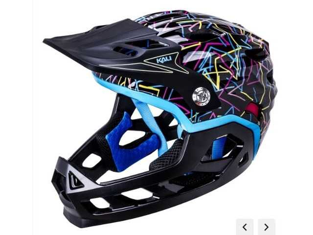 KALI PROTECTIVES Maya Child 50-54cm Full Face with detachable chin piece in Neon click to zoom image