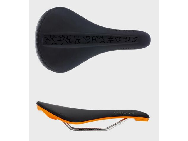 PEATY'S Monarch Ti-MX Saddle in Orange click to zoom image