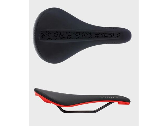 PEATY'S Monarch 4130 Cro Mo Saddle Red click to zoom image