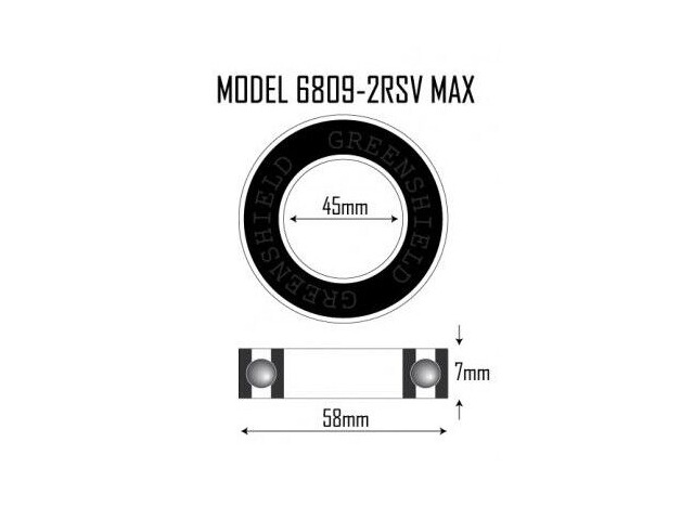 KINETIC BIKE BEARINGS 6809 2RS Max Sealed Cartridge Bearing 45 x 58 x 7 click to zoom image