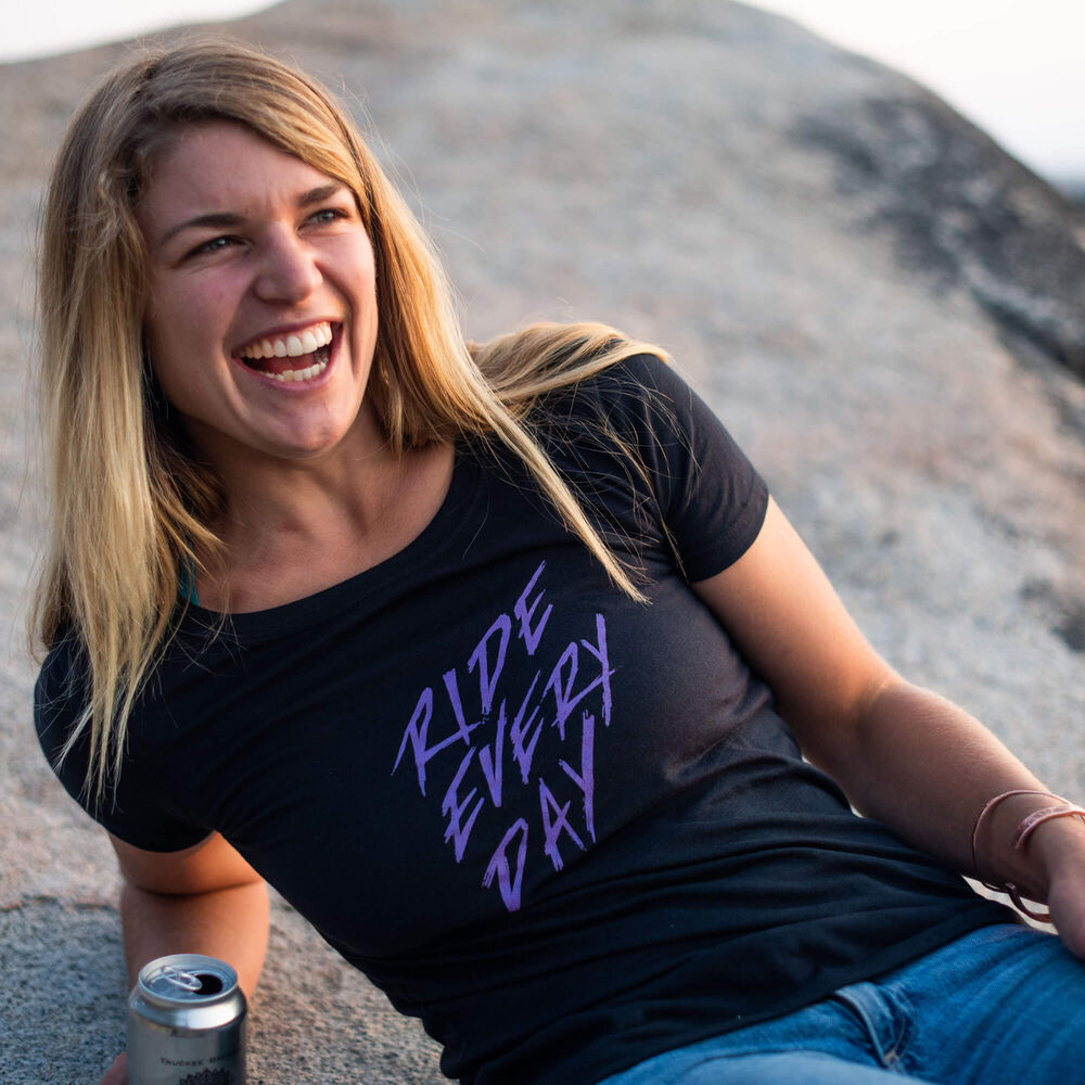 Ride Concepts Ride Every Day Women s T Shirt Black Purple