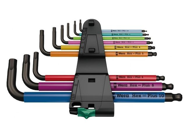 WERA TOOLS 9 Piece Hex-Plus 1.5mm to 10mm Allen Key set SB950 click to zoom image