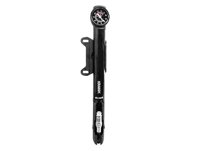 KRANX CYCLE PRODUCTS Anemos MTB/Trekking Alloy Mini Pump With Gauge in Black click to zoom image