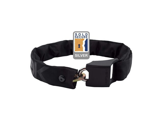 Hiplok Original V1.5 Wearable Chain Lock 8mm X 90cm - Waist 24-44 Inches (Silver Sold Secure) Black 8mm X 90cm click to zoom image