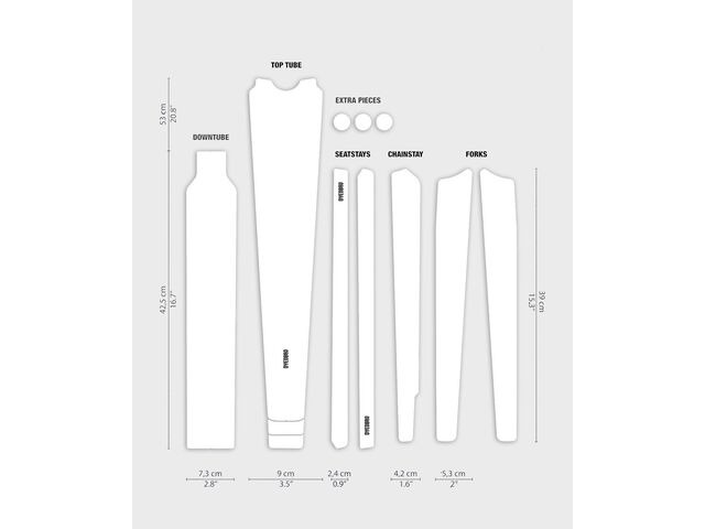DYEDBRO Frame Protection - Clear - Gravel / Matte / Black click to zoom image