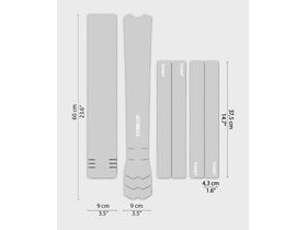 DYEDBRO Frame Protection - Clear - MTB / Gloss / White