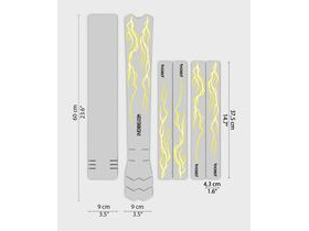 DYEDBRO Frame Protection - Lightning - MTB / Yellow