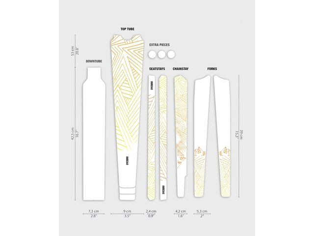 DYEDBRO Frame Protection - Stay Free - Gravel / Colour click to zoom image