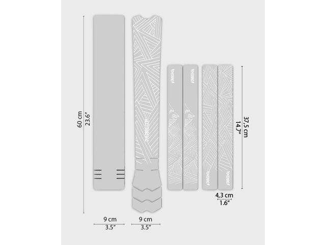 DYEDBRO Frame Protection - Stay Free - MTB / White click to zoom image