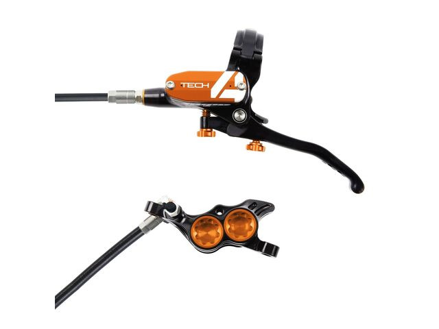 HOPE Tech 4 E4 in black-orange with normal hose click to zoom image