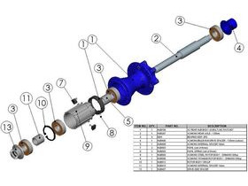 HOPE Rear XC Hub Alloy replacement axle