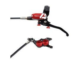 HOPE Tech 4 E4 in black-red with normal hose