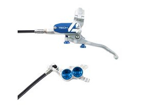 HOPE Tech 4 E4 in Silver - Blue with normal hose