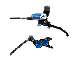 HOPE Tech 4 V4 in Black - Blue with normal hose