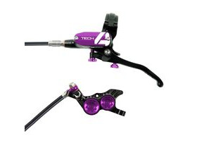 HOPE Tech 4 V4 in Black - Purple with normal hose