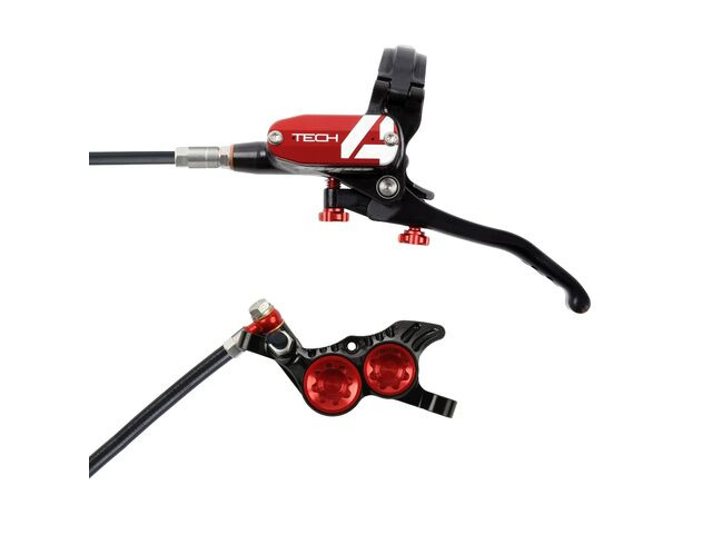 HOPE Tech 4 V4 in Black - Red with normal hose click to zoom image