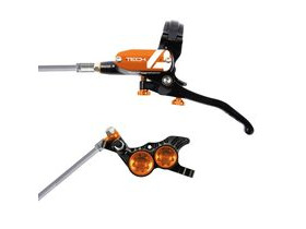 HOPE Tech 4 V4 in Black - Orange with Normal hose