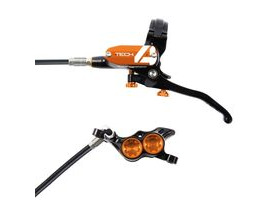 HOPE Tech 4 E4 in black - orange with braided hose