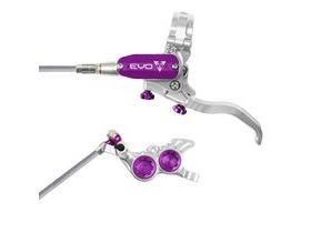 HOPE Evo GR4 Silver - Purple Braided Hose