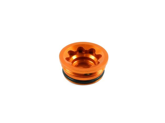 HOPE V4 Bore Cap Large in Orange click to zoom image