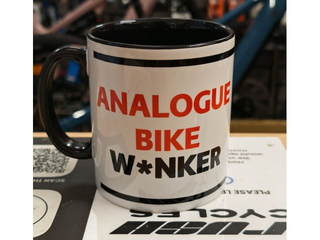 RUSH Analogue Bike W*nker Mug click to zoom image