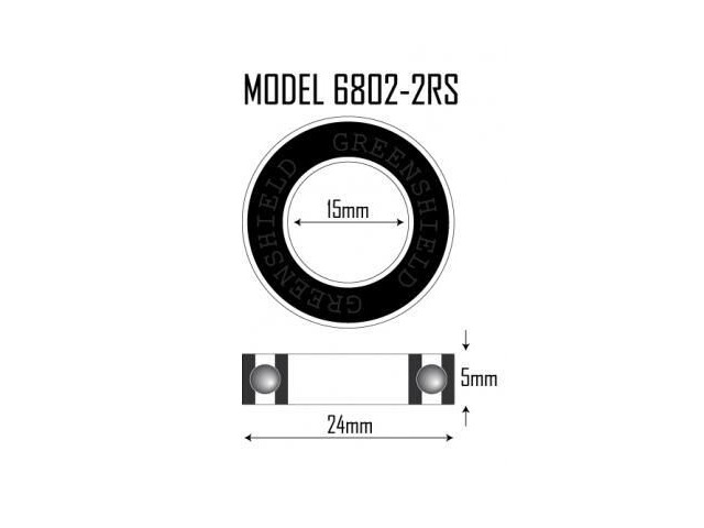 KINETIC BIKE BEARINGS 6802 2RS Sealed Cartridge Bearing click to zoom image