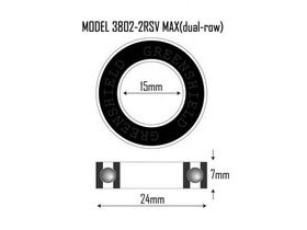 KINETIC BIKE BEARINGS 3802 2RSV MAX sealed Cartridge Bearings