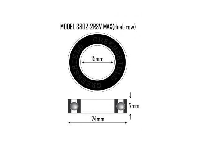 KINETIC BIKE BEARINGS 3802 2RSV MAX sealed Cartridge Bearings click to zoom image