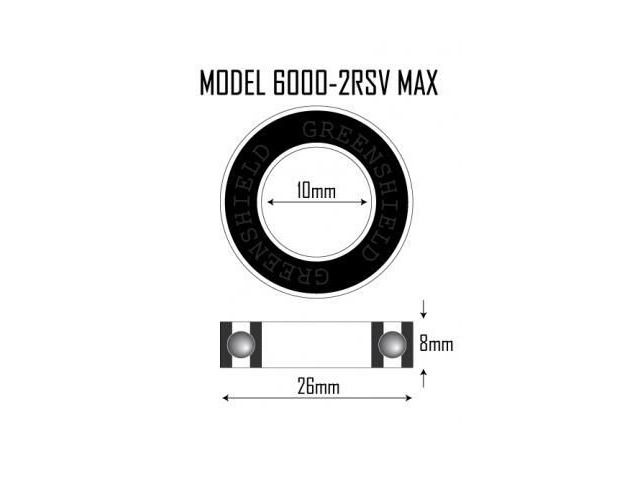 RUSH 6000 2RSV MAX sealed Cartridge Bearings click to zoom image