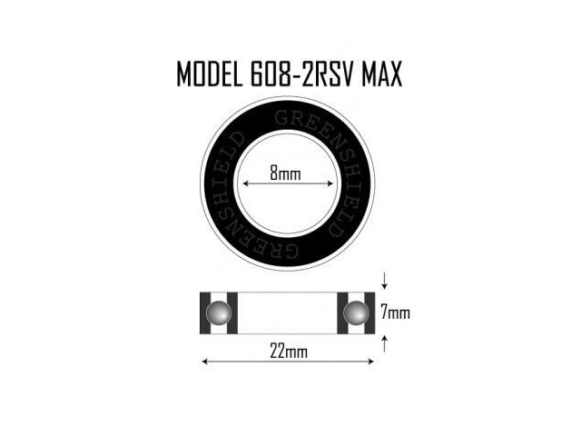 RUSH 608 2RSV MAX sealed Cartridge Bearings click to zoom image