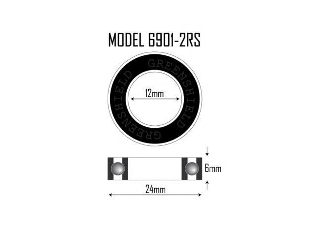 KINETIC BIKE BEARINGS 6901 2RS Sealed Cartridge Bearing click to zoom image